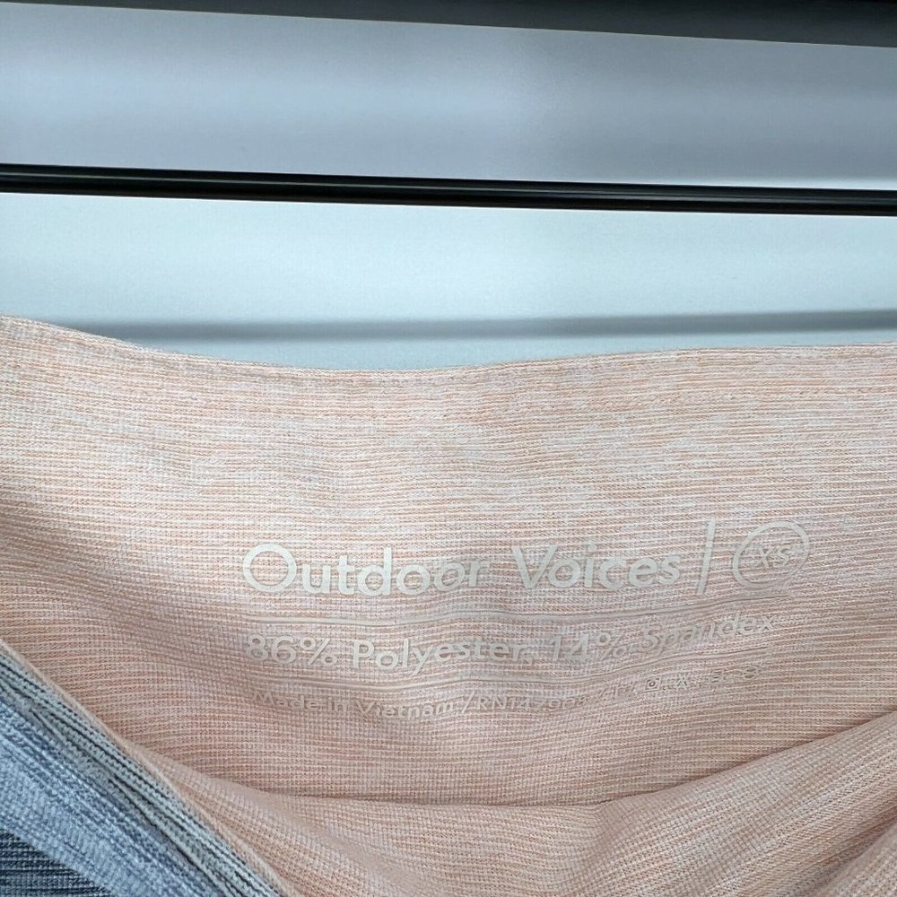 Outdoor Voices Springs 7/8 Leggings Blue Gray Pink Colorblock - Picture 6 of 10